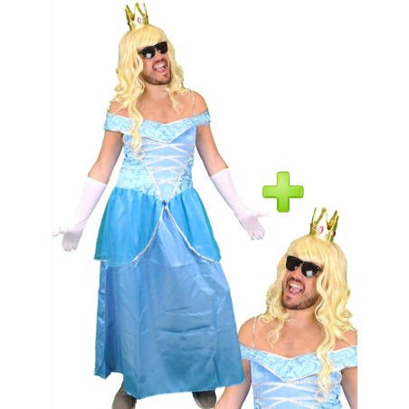 Disfraz de Princesa hombre azul - Disfraces Despedida Soltero