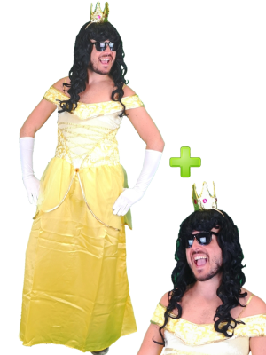 Disfraz de Princesa Hombre Amarilla - Disfraces Despedida Soltero