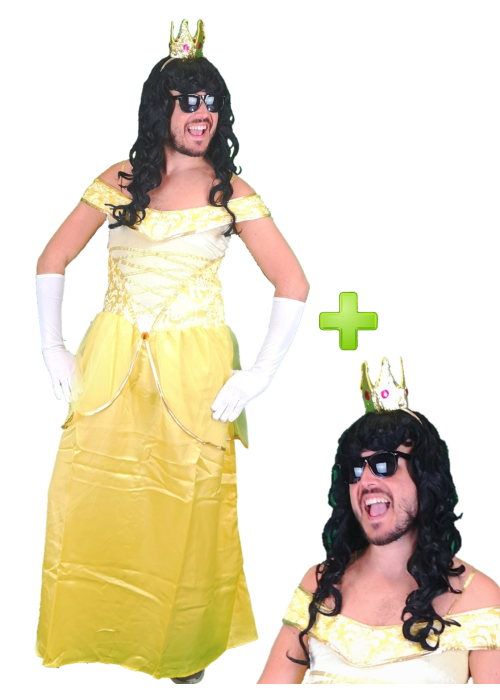 Disfraz de Princesa Hombre Amarilla - Disfraces Despedida Soltero