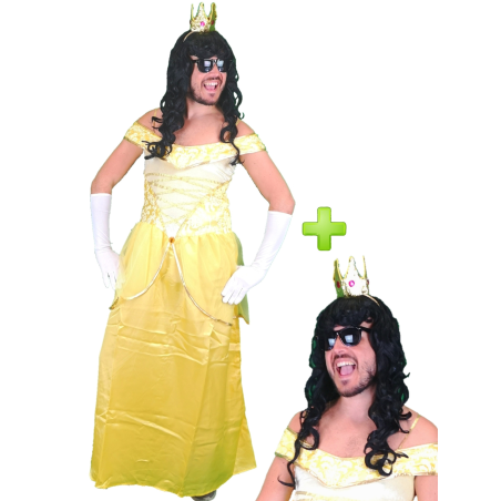 Disfraz de Princesa Hombre Amarilla