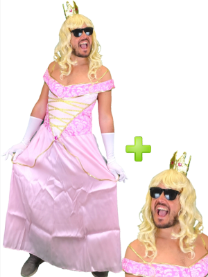 Disfraz de Princesa Hombre Rosa Claro - Disfraces Despedida Soltero