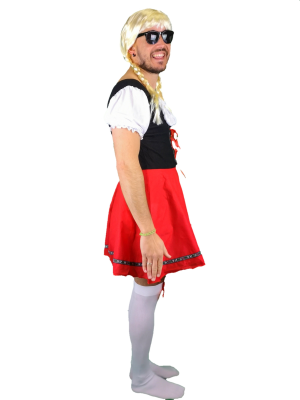Disfraz de Tirolesa Roja para Hombre - Disfraces Despedida Soltero