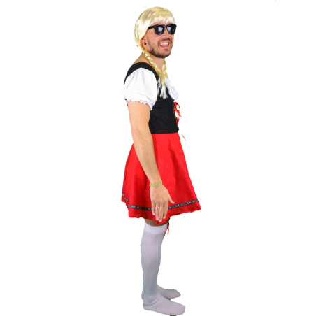 Disfraz de Tirolesa Roja para Hombre - Disfraces Despedida Soltero