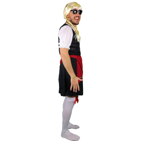 Disfraz de Tirolesa Negra para Hombre - Disfraces Despedida Soltero