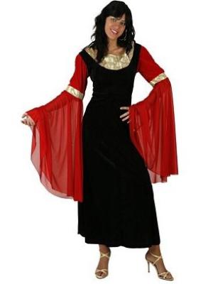 Disfraz de Dama medieval Negra - Disfraces Medievales para Mujer