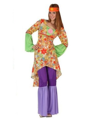 Comprar Disfraz de Hippie Morado Mujer - Disfraces de Hippie para Mujer