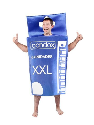 Disfraz de Caja de condones - DESPEDIDAS DE SOLTERO Y SOLTERA