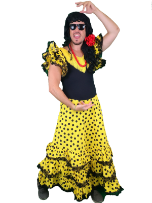 Disfraz de Sevillana Hombre Amarilla - Disfraces de Cordobeses para Hombre