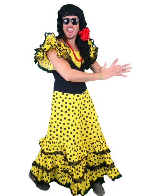 Disfraz de Sevillana Hombre Amarilla - Disfraces de Cordobeses para Hombre