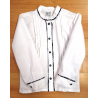 Camisa Blanca con Bies de Cuadros Mujer - Blusones, Camisas y Camisetas Regionales