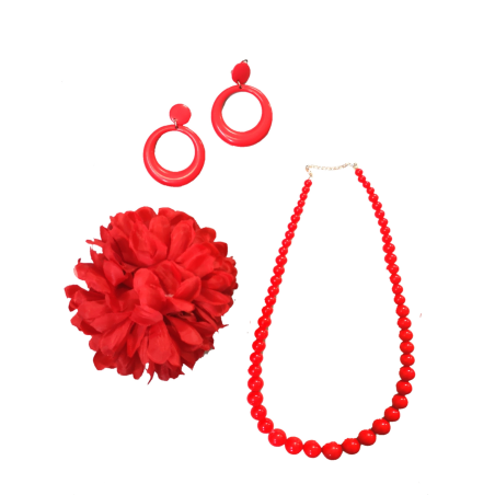 Set de Complementos Sevillana Rojo