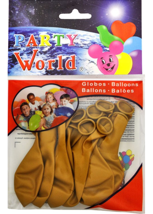 Globos Dorados Metalizados 10 Unid - Globos