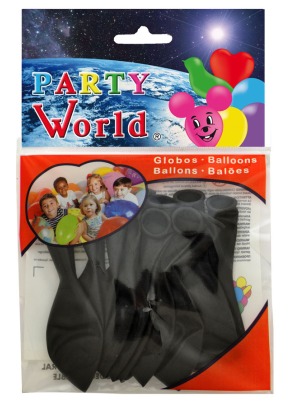 Ballons Noirs De 10 Pcs