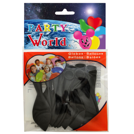 Globos Negros 10 Unid - Globos