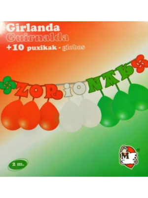 Guirnalda Zorionak con globos - Guirnaldas