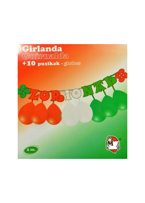 Guirnalda Zorionak con globos - Guirnaldas