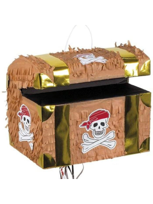 Pinata en forme de coffre au Trésor