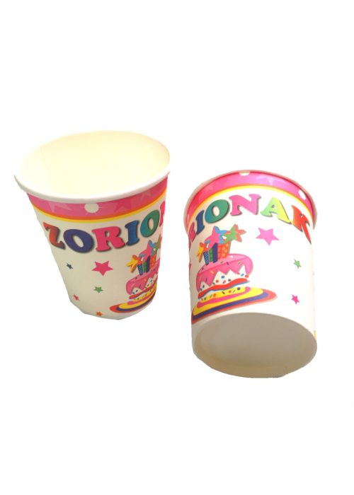 Vasos Zorionak Rosas - CELEBRACIONES