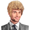 Peluca Hombre Rizos Rubia Brad - Pelucas