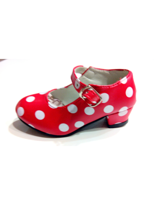Zapatos Tacon Rojo y Blanco - Zapatos de Andaluza