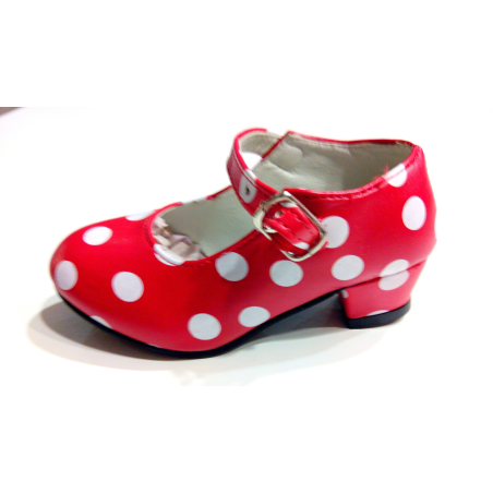 Zapatos Tacon Rojo y Blanco - Zapatos de Andaluza