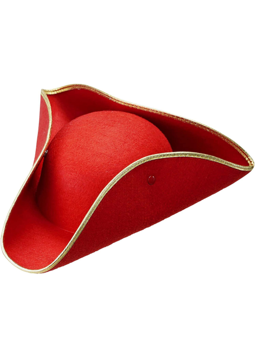 Sombrero Almirante Rojo Detalle Dorado