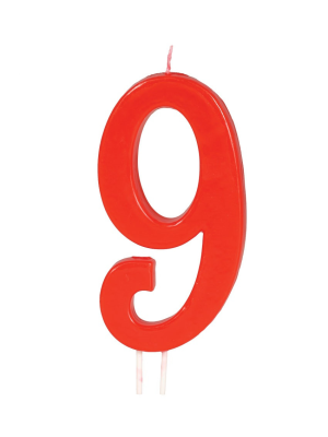 Vela Roja Nº 9, 12 cms