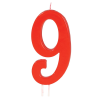 Vela Roja Nº 9, 12 cms