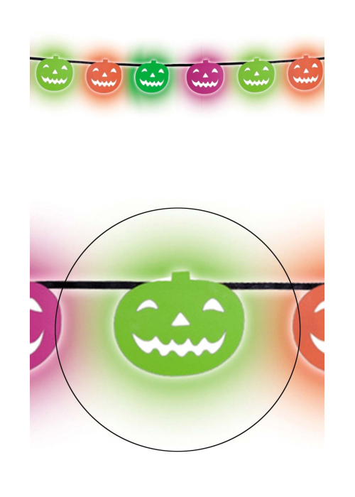 Guirnalda Calabazas Neon 2M - Guirnaldas y Globos