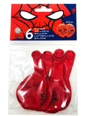 Globos Superheroe Araña 6 unid - Globos