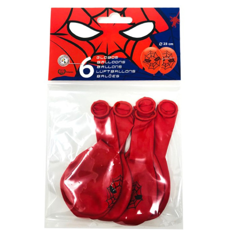 Globos Superheroe Araña 6 unid