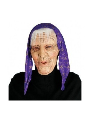 Mascara abuela con Pañuelo Morado - COMPLEMENTOS POR CATEGORIA