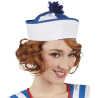 Gorro Marinero Pom Pom Azul y Blanco - Complementos de Marineros