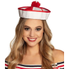 Barret de Mariner Pom Pom de color Vermell i Blanc