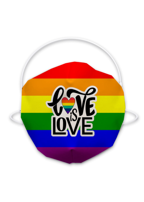 Mascarilla Arcoiris Love is Love ORGULLO GAY - Mascarillas Originales Adulto