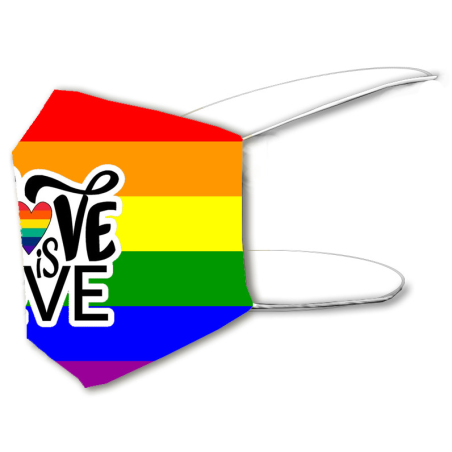 Mascarilla Arcoiris Love is Love ORGULLO GAY - Mascarillas Originales Adulto