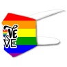 Mascarilla Arcoiris Love is Love ORGULLO GAY - Mascarillas Originales Adulto