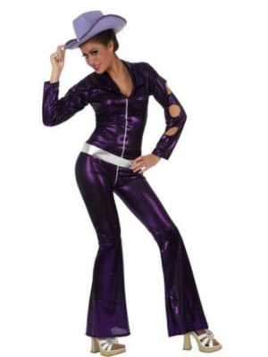 Disfraz de Disco buzo morado mujer - Disfraces de Disco para Mujer
