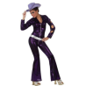 Disfraz de Disco buzo morado mujer
