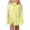 Falda Hawaiana con Flores de 55 cm Amarilla - Faldas y Pantalones
