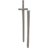 Espada medieval  gris con funda - Complementos de Medievales y Guerreros
