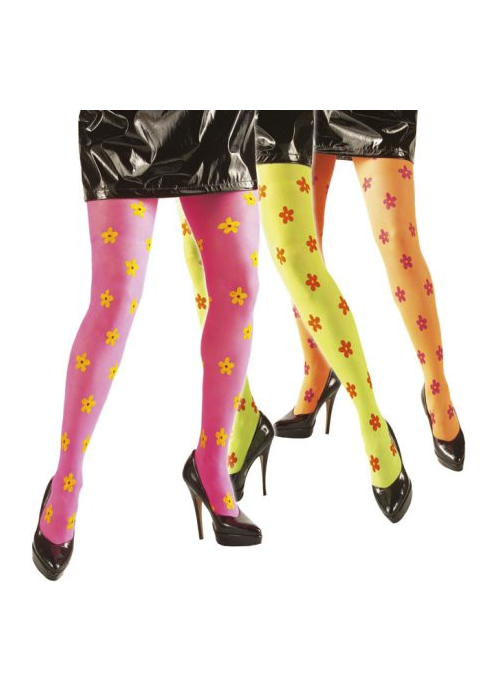 Panty con Flores Colores Surtidos - Medias y Pantys