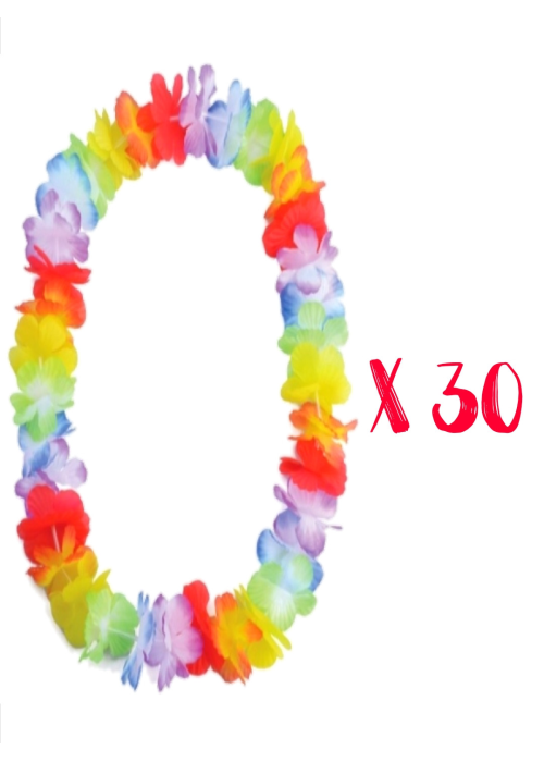 Pack 30 Collares Hawaianos - Packs Disfraces Hawaianos