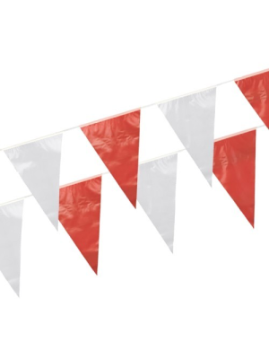 Comprar Banderines Triangulares rojo y blanco 50m - Guirnaldas
