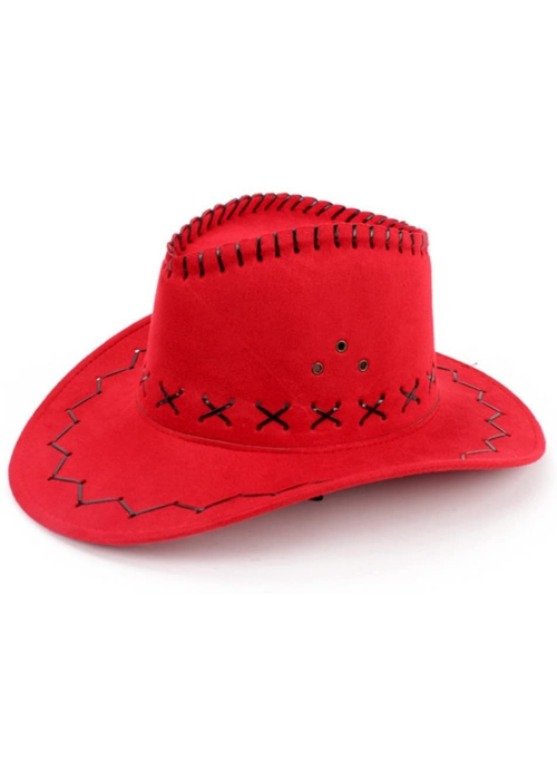 Sombrero Vaquero Tejano Infantil Rojo - Complementos de Vaqueros