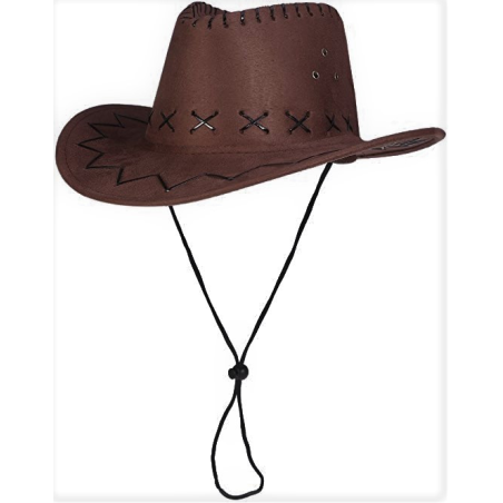 Sombrero Vaquero Tejano Infantil Marron - Complementos de Vaqueros