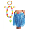 Conjunto Hawaiana Azul - Packs Disfraces Hawaianos
