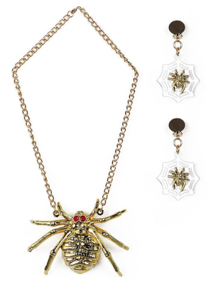 Collar y Pendientes de Araña - Collares, Pulseras y Anillos