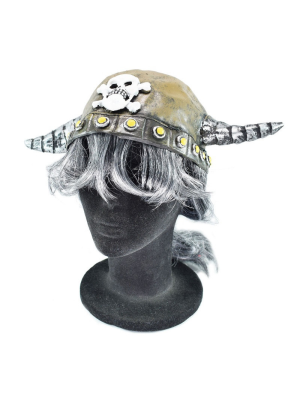 Casco Vikingo de Latex con Pelo - Complementos de Vikingos y Barbaros