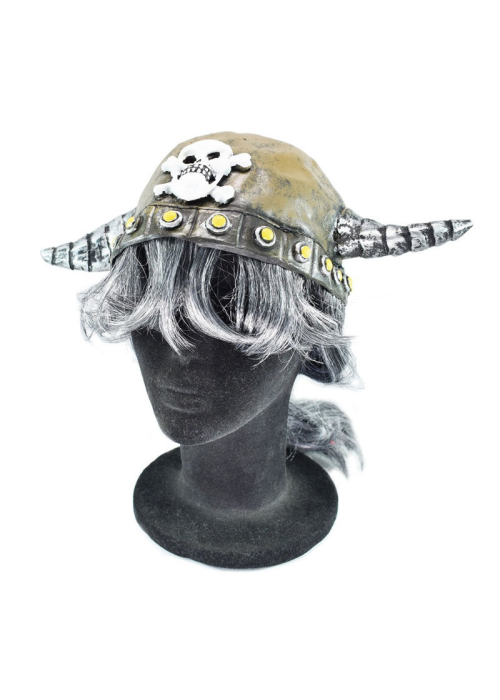 Casco Vikingo de Latex con Pelo - Complementos Barbaros y Vikingos